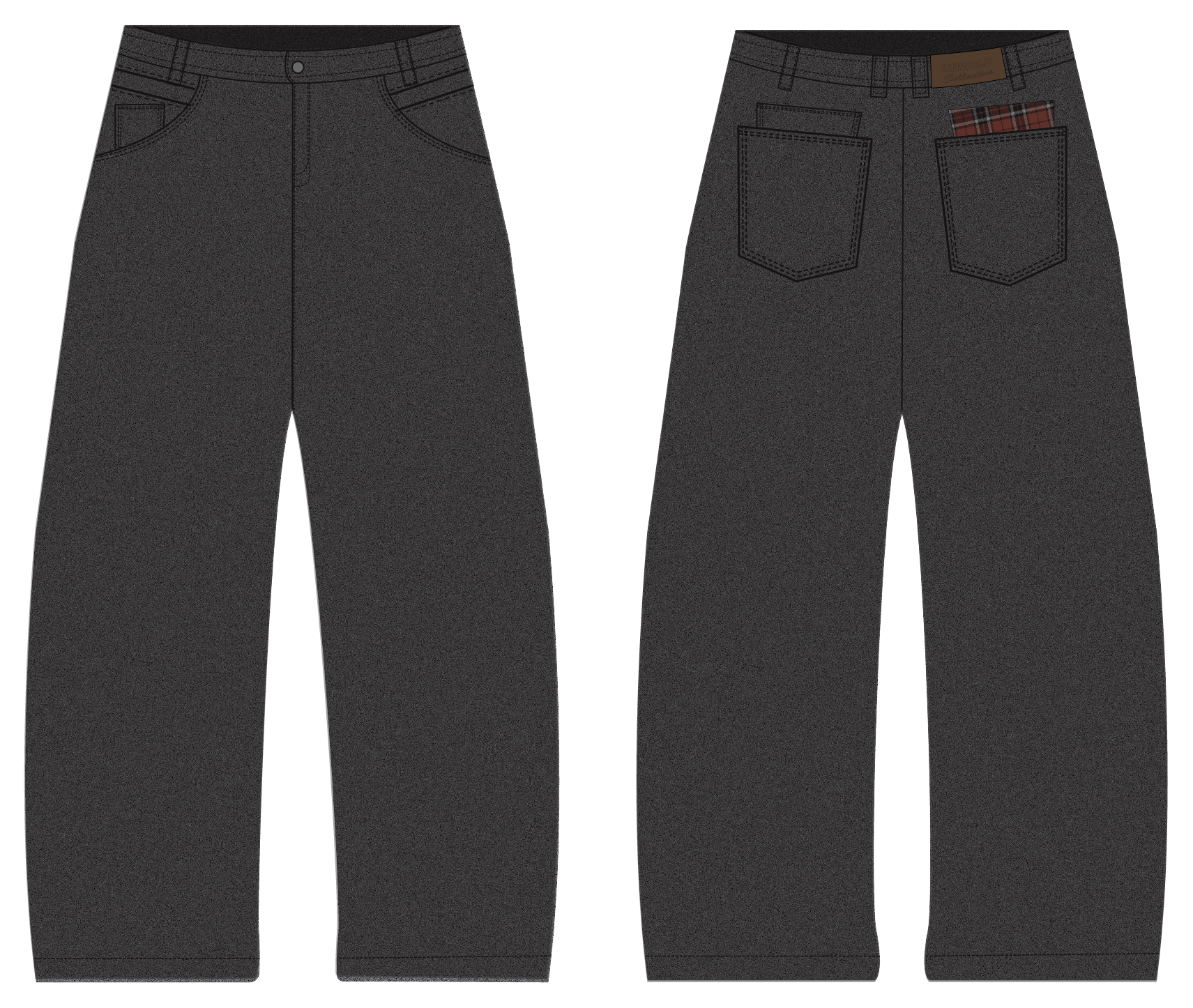 Raw Denim Barrel Jeans